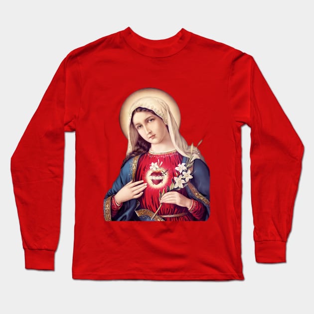 Immaculate Heart of Mary - IV Long Sleeve T-Shirt by Brasilia Catholic